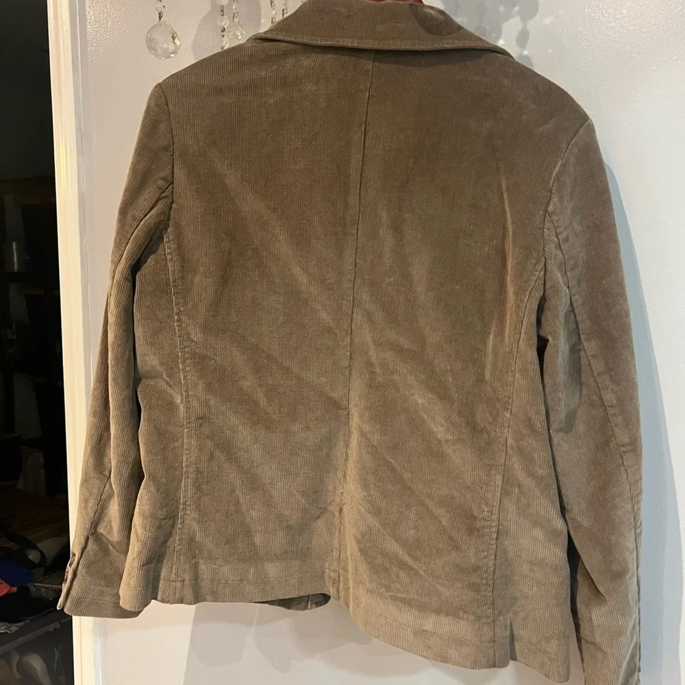 L.L. Bean Women's Tan Corduroy Blazer - Picture 5 of 6